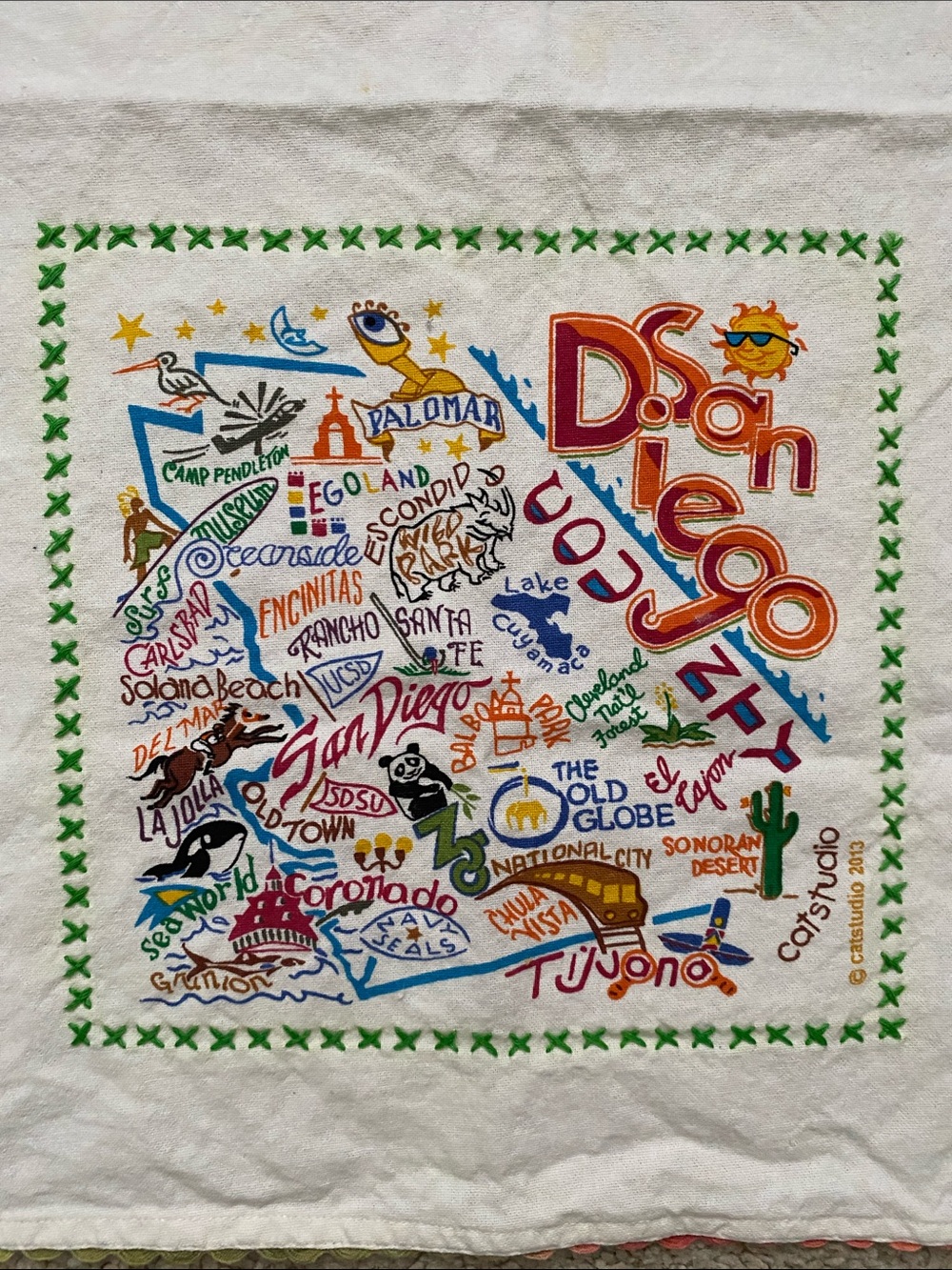 San Diego Dish Towel from the Catstudio California Collection. 2013.